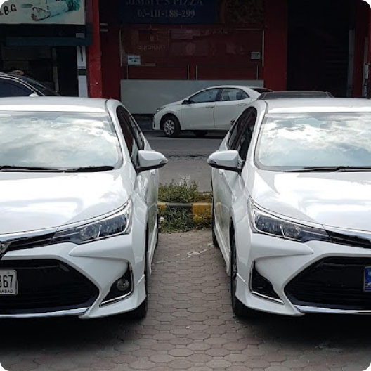 Toyota GLi cars for rent lahore